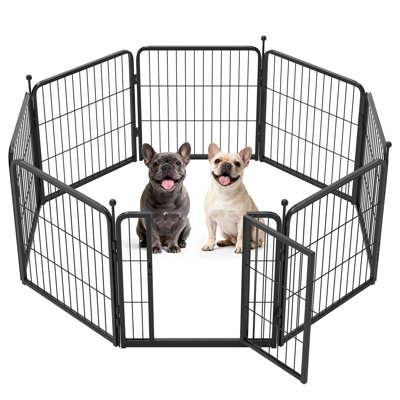 FXW Instant Unleashed Dog Playpen, Portable Pet Fence for Outdoor, RV Trips, and Camping, 24inch, 8 Panels for Puppy and Small Dogs│Patented