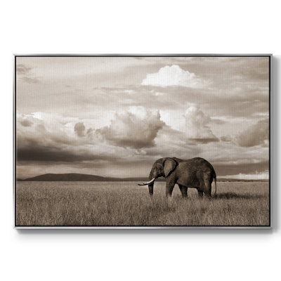 Maasai Majesty sépia, peinture sur toile