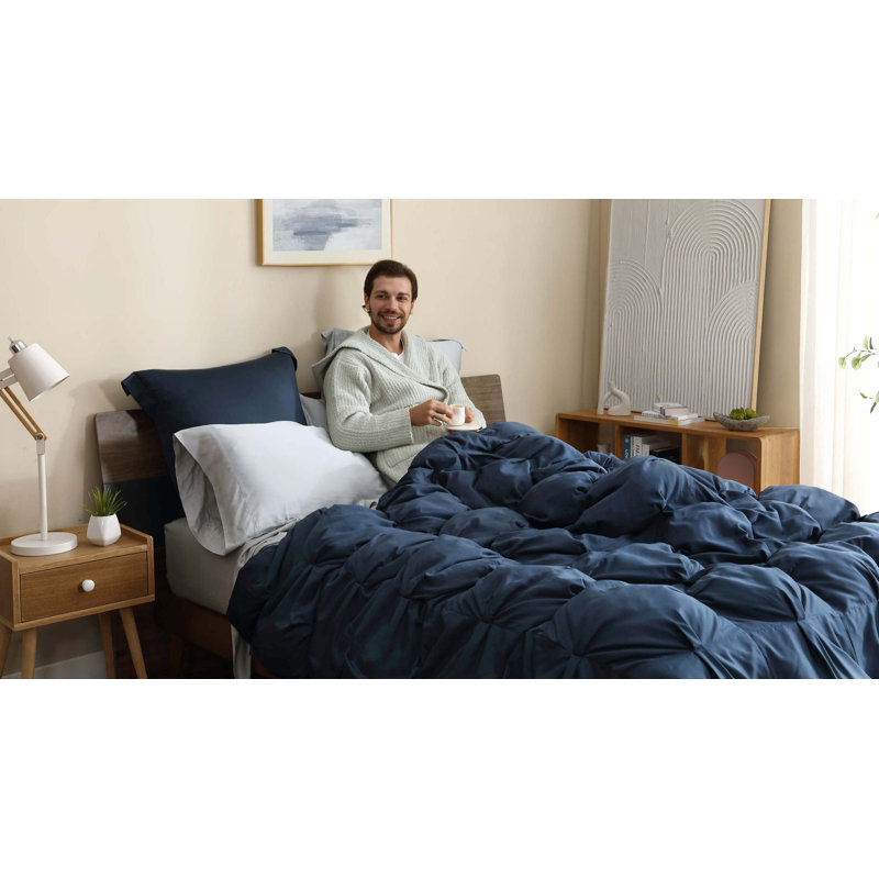 Midnight Blue Full-Queen Bamboo Comforter
