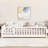 Twin Size Floor Platform Bed With Built-In Book Rack-340102645
