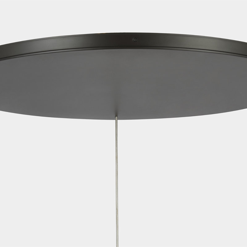 Anne-Marie Barton Armise 28" Drum Chandelier, Matte Carbon