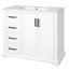 Meuble-lavabo moderne avec lavabo en céramique, caractéristiques de fermeture en douceur, tablette réglable et tiroirs pour salles de bain organisées et fonctionnelles