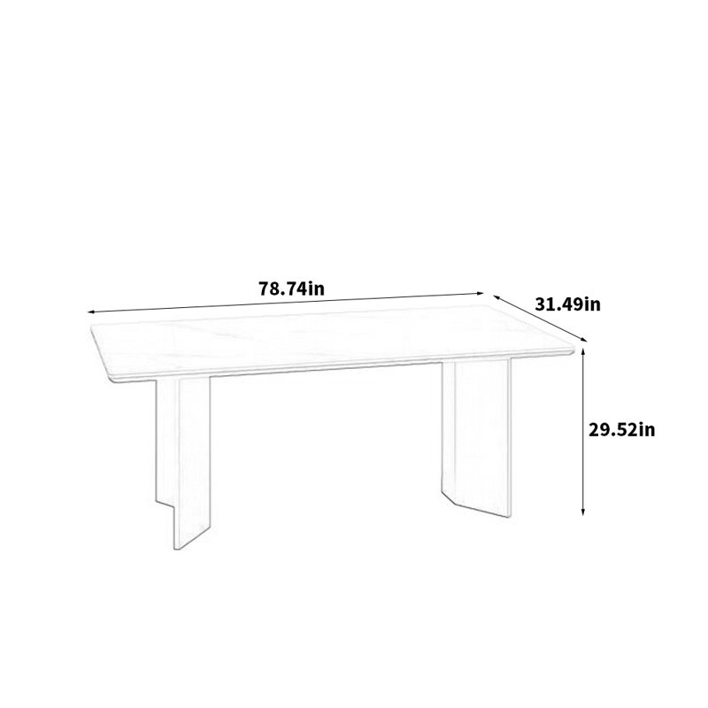 Gelasio, H 29,52 po x L 78,74 po x l 31,49 po