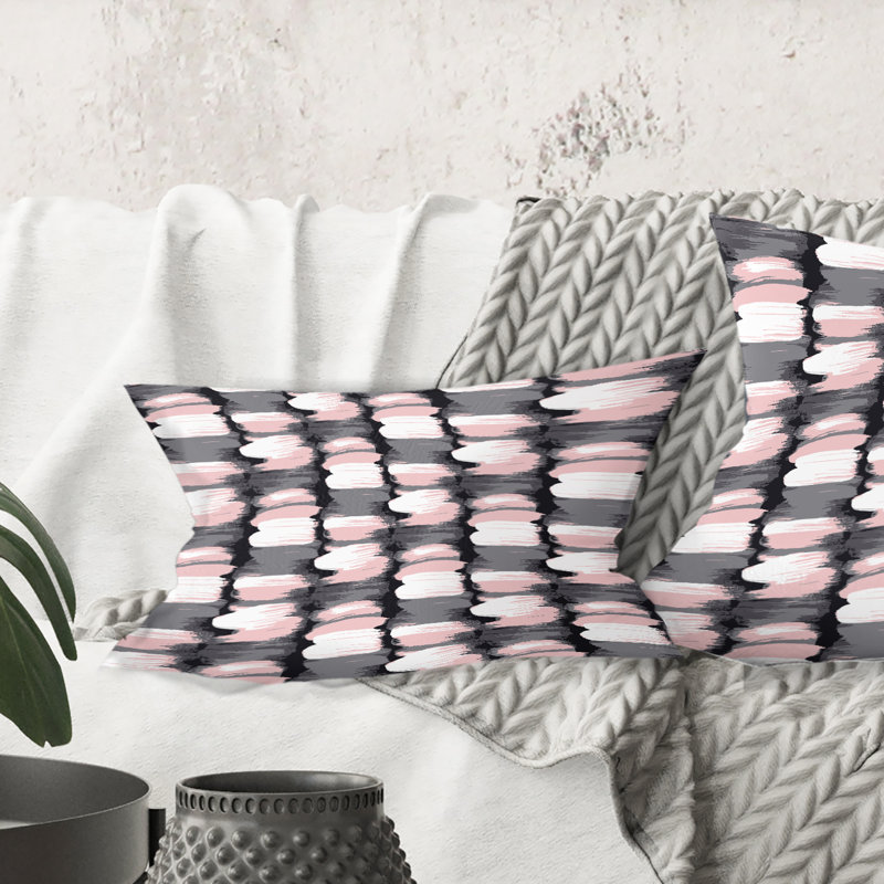 Coussin lombaire à motif paint brush strokes