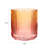 Ribbed Glassware Set Handblown Glass in Pink and