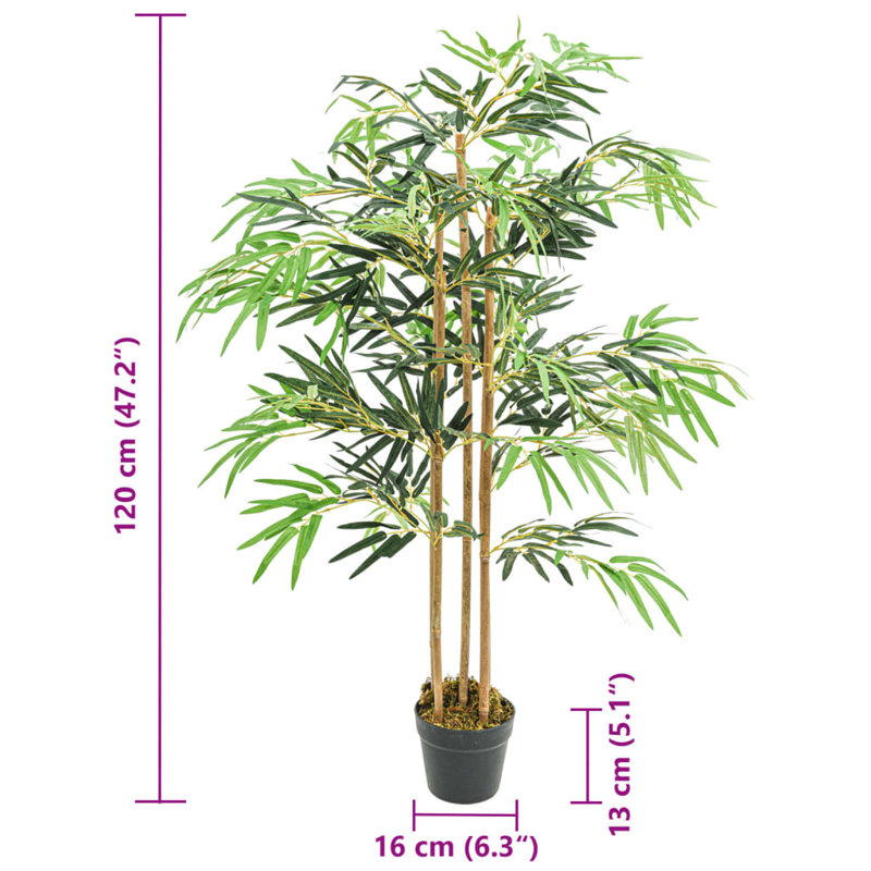 Faux Bamboo Tree in Pot, 120cm H x 16cm W