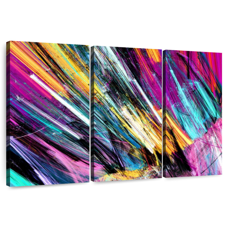 Avery Rainbow Abstract, 48" H x 74" W