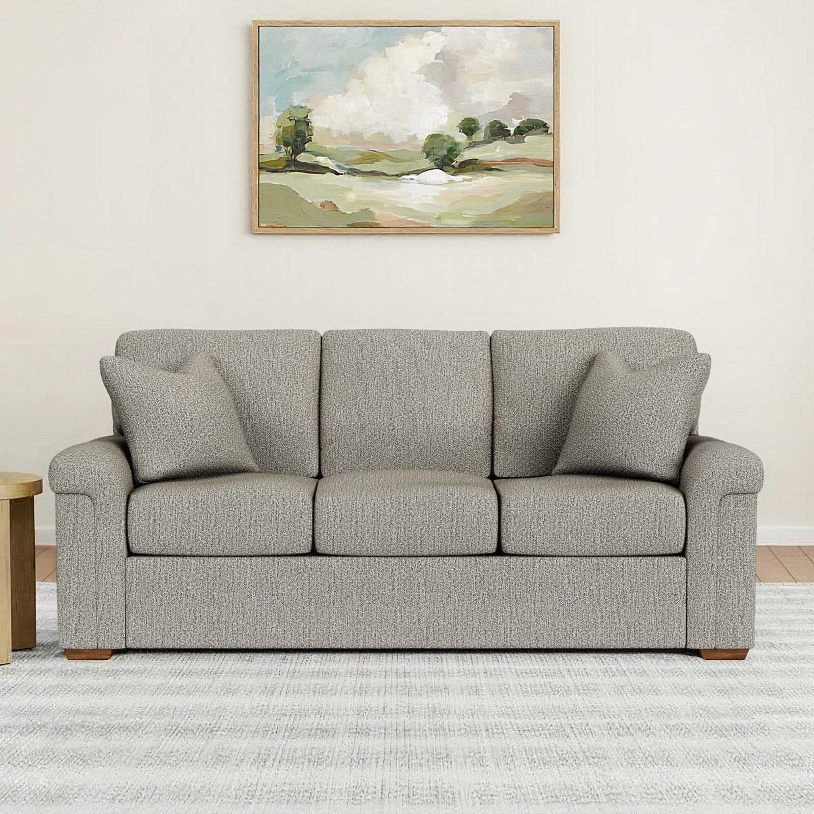 Maikel 86'' Upholstered Sofa, Gray Polypropylene/Olefin