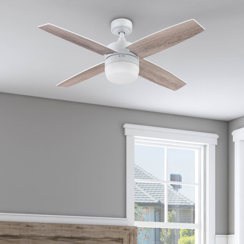 Frittelli 44'' Ceiling Fan with LED Lights and Remote Included, Bright White