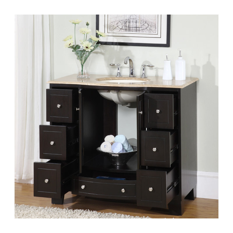 Ensemble de meuble-lavabo simple 40 po Balboa, Ivoire