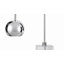 Lampe de table transitionnelle à lumière en nickel poli avec pied en cristal transparent-30103942