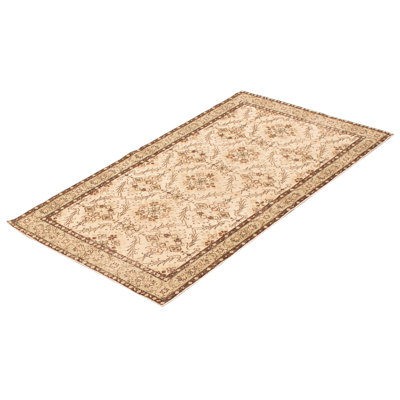 Tapis ivoire rétro Vincente 3 pi 10 po x 6 pi 10 po
