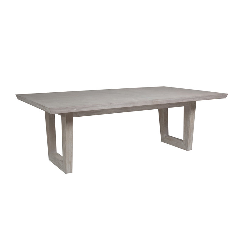 Cohesion Mahogany Solid Wood Solid Wood Top Double Pedestal Dining Set, Bianco
