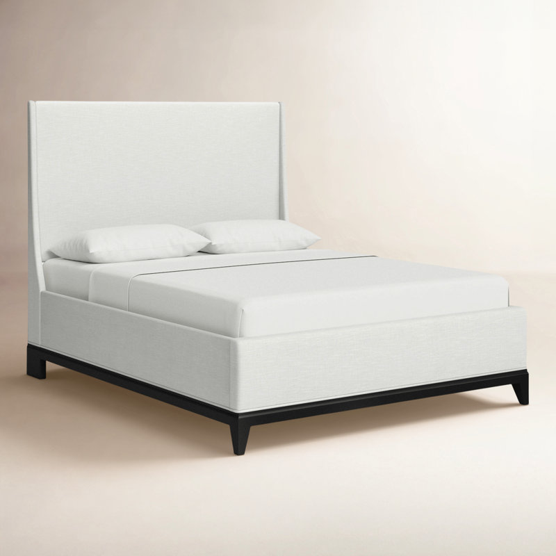 Mya Upholstered Standard Bed, Black, Queen