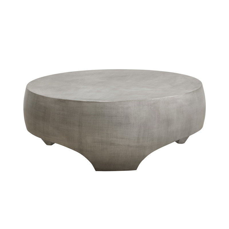 Tarsus Outdoor Circular Coffee Table, Silver