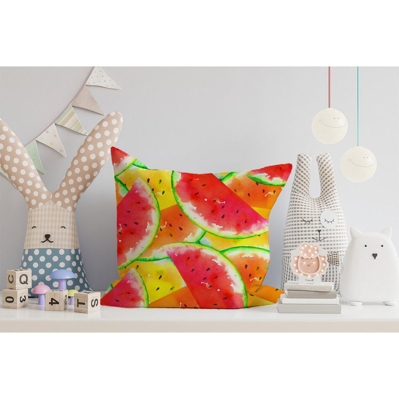 Lucinda MELON PRINT Square Throw Cushion