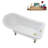 58" Streamlin Clawfoot Tub,Tray,Drain, Clawfeet-101628927-102219868