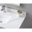 43 po. 22 po. Meuble-lavabo en pierre frittée de couleur or de Carrare avec trou de robinet simple.