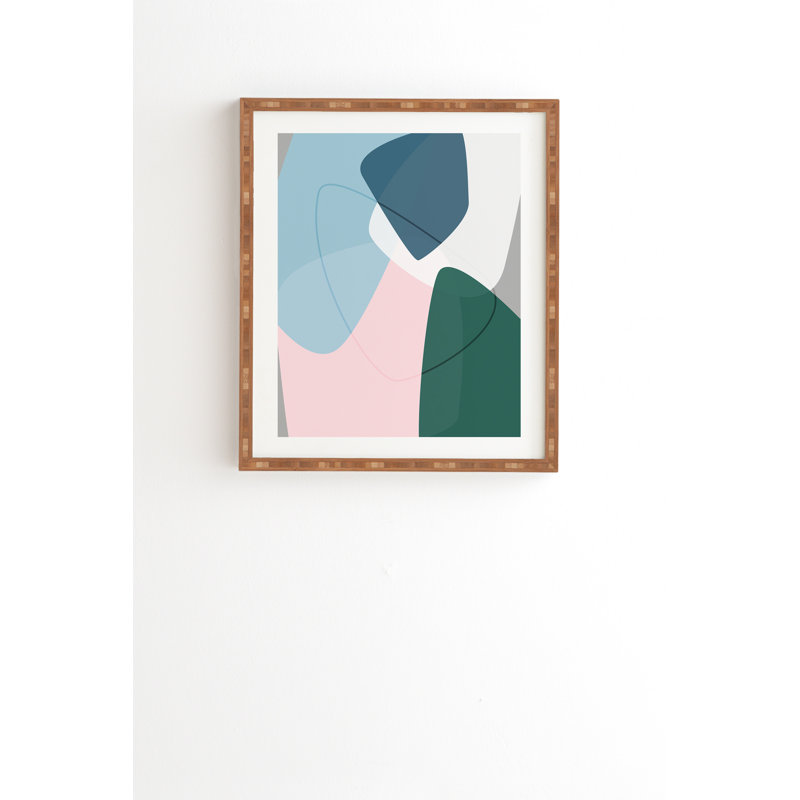 «Graphic 150 E» par Mareike Boehmer - Reproduction d'art graphique sur bois, H 20 po x l 20 po x p 1 po, Armature en bambou