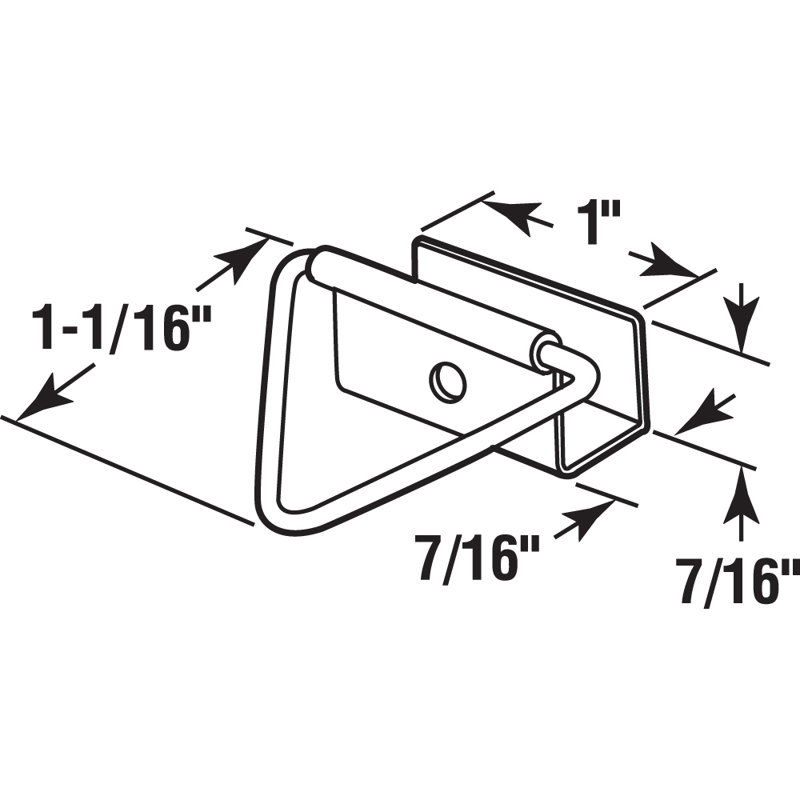7/16 in. Window Screen Bottom Latches, Mill
