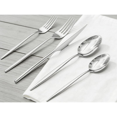 40-Piece Flatware Set, Premium 18/10 Stainless Steel Cutlery Set For Home, Kitchen, Restaurant, And Wedding, Dishwasher Safe, Includes Forks, Knives, And Spoons