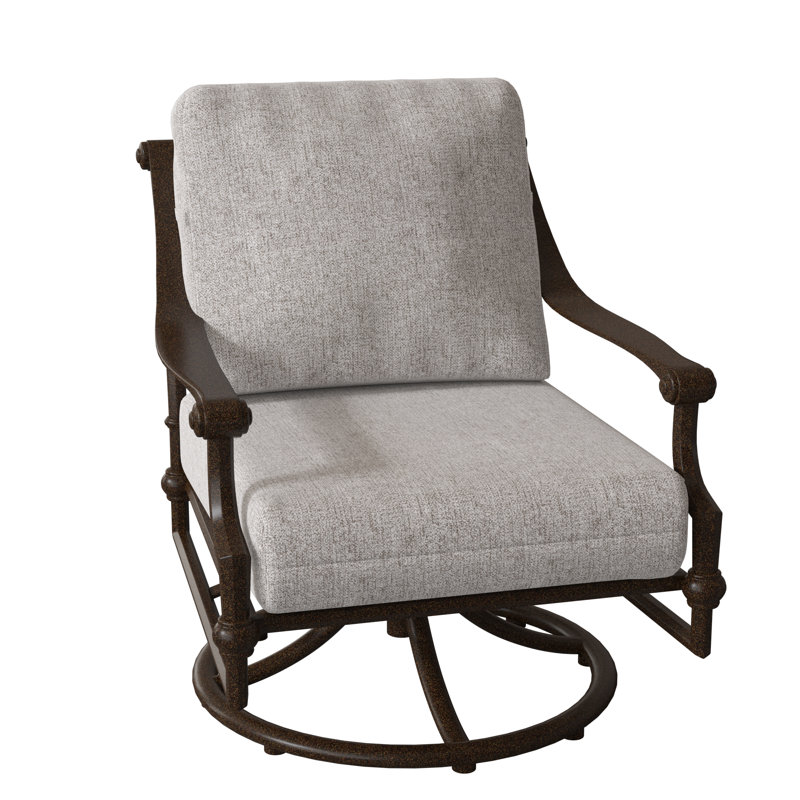 Delphi Outdoor Rocker Chair, Chestnut Brown, Canvas Bird's Eye Sunbrella® Canvas