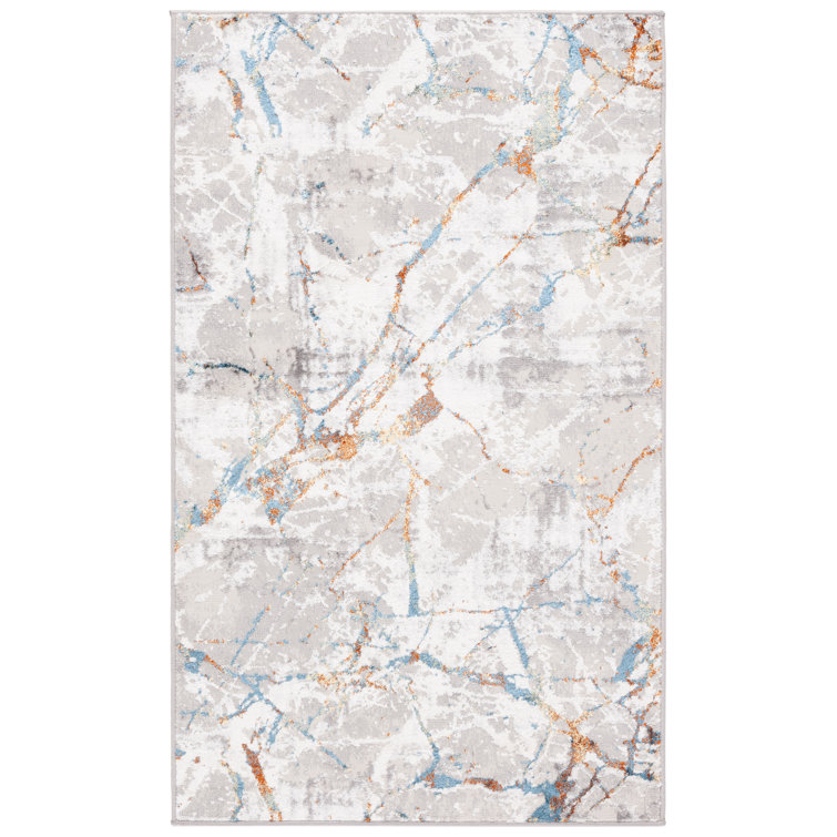 Alohi 293 Area Rug In Gray/ Blue Gold