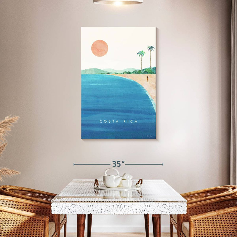 Affiche de voyage rétro Aime, Costa Rica, H 45 po x l 30 po