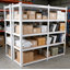 Étagère blanche à 5 niveaux en métal, support utilitaire réglable robuste, tablettes de rangement polyvalentes pour garage, entrepôt, sous-sol-2008199046
