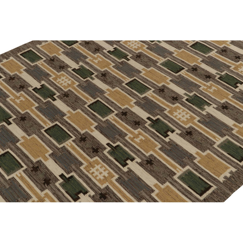 Scandinavian Wool Geometric Area Rug, Rectangle 12' x 16'