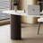 Modern Art Design Rock Slab Tabletop Iron Leg Desk