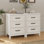 3-Drawer Nightstand, Modern Wood Dresser For Bedroom, Small Accent Chest,Set Of 2