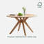 Table de salle à manger ronde en chêne massif de 43 po de largeur-725559705-736576267