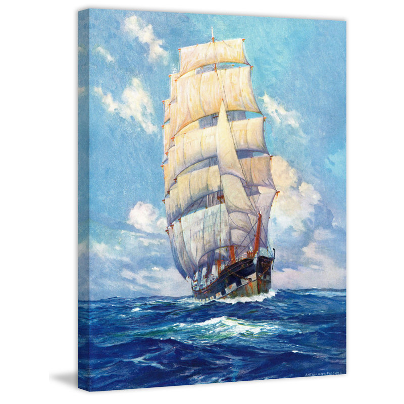 « lot de voiles », reproduction d’art sur toile tendue, H 29 po x l 24 po