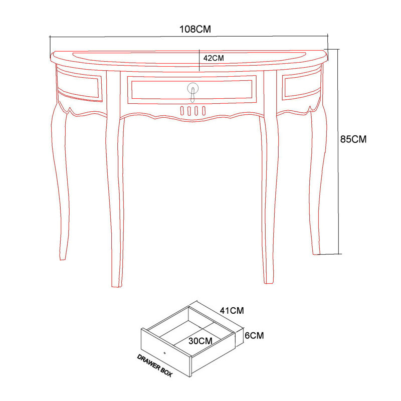 Deskins 90cm Solid Wood Console Table