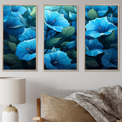 «Blue Morning Glory Blossom Burst - Morning Glory», art mural