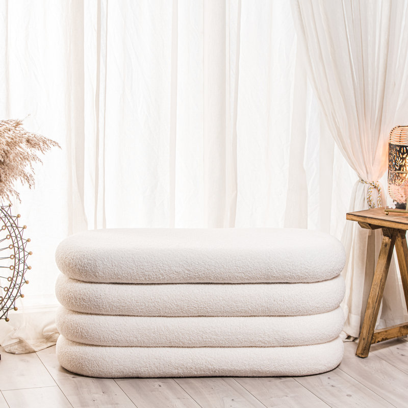 Banc Kerrick Bouclé, Blanc