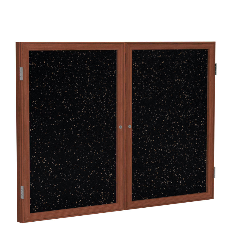 Tableau d’affichage clos cabinet, H 3 po x l 4 po, Noyer, Brun clair moucheté