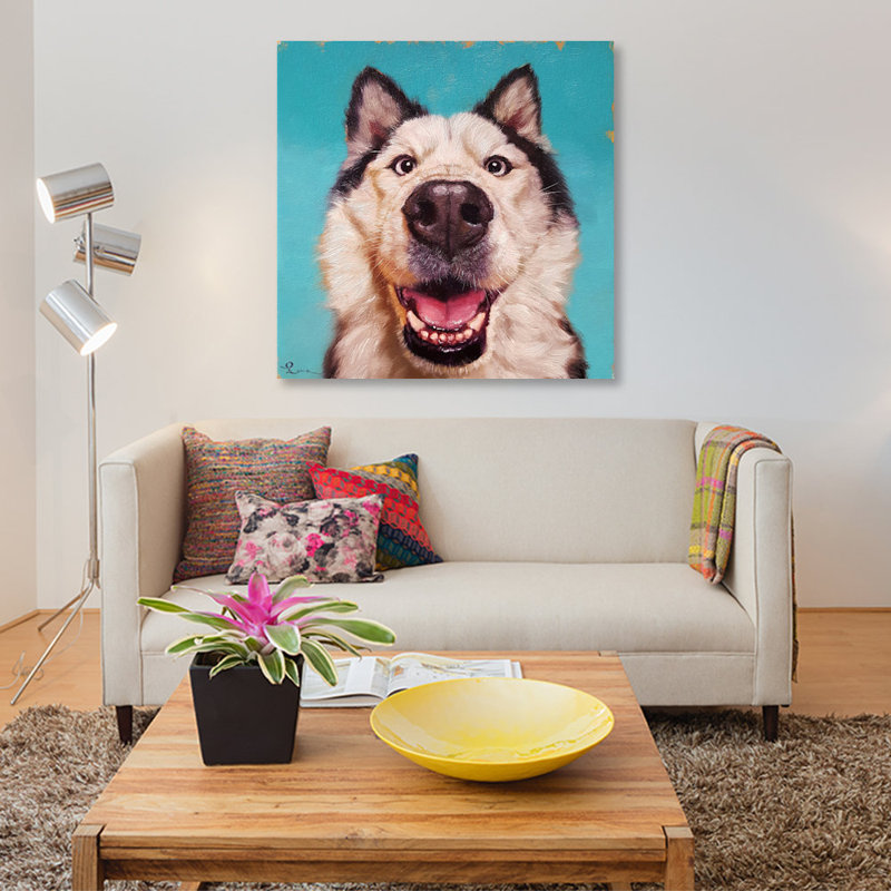 « follow your nez x », reproduction sur toile, H 18 po x l 18 po x P 1,5 po, Toile tendue, Pas de tapis