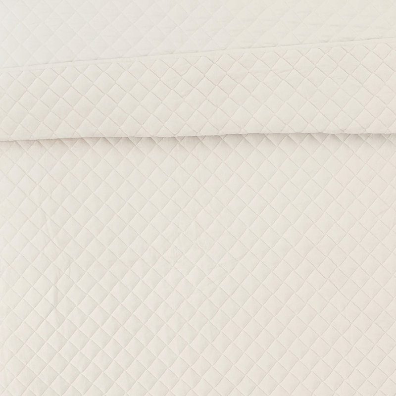 Ensemble de courtepointe Diamond, Ivoire, Courtepointe grand + 2 couvre-oreillers standard