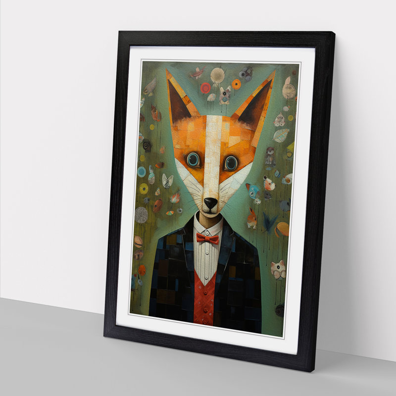 Single Picture Frame Print on Wood, 34cm H x 25cm W, Black Framed