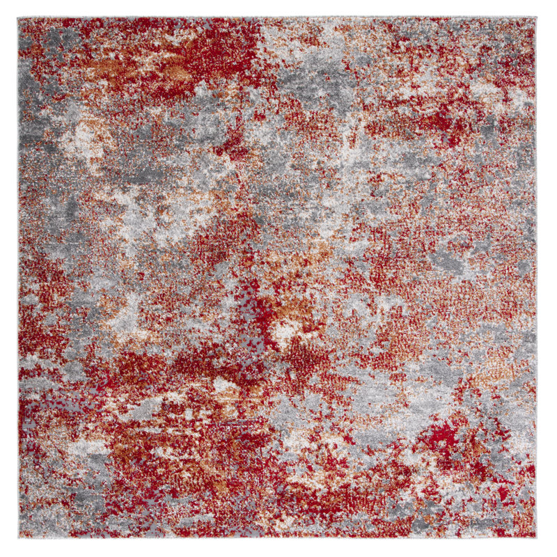Aston Performance Abstract Rug, Square 6'7"