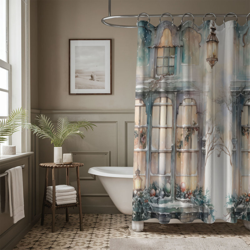 Rideau de douche Christmas Yard - Premium, H 74 po x l 71 po