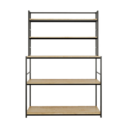Wester 150" Wood Baker's Rack with Wooden Shelves