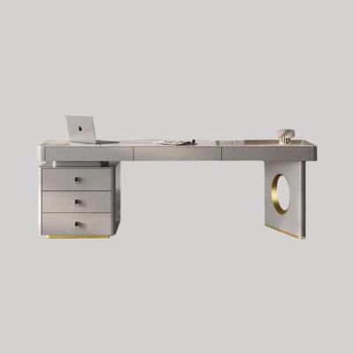 Simple and Premium Rectangular Solid Wood Office Desk