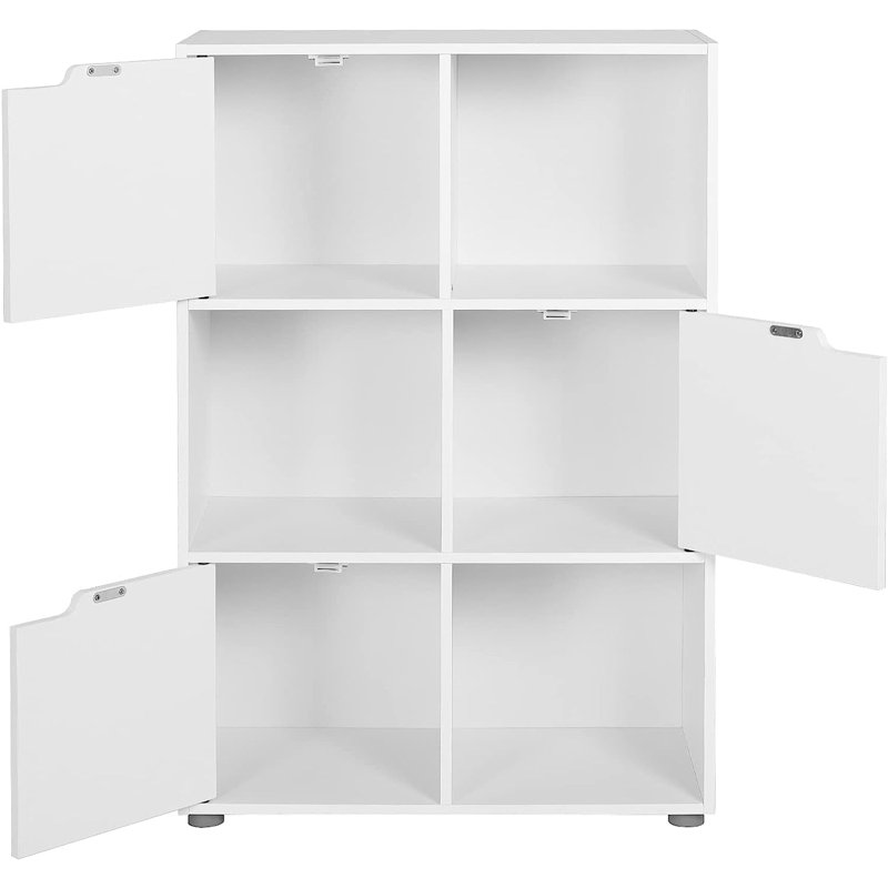 Hasset 91cm H x 59.6cm W Engineered Wood Cube Bookcase, White