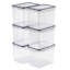 Contenants de rangement pour aliments Sorbus - paquet de 6 avec couvercles à pression hermétiques à quatre voies - 121 oz / 15 tasses