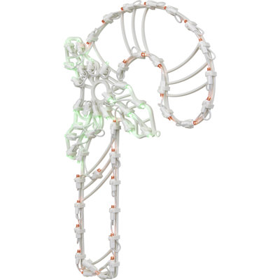 Décoration de fenêtre en forme de canne de bonbon à lumière DEL