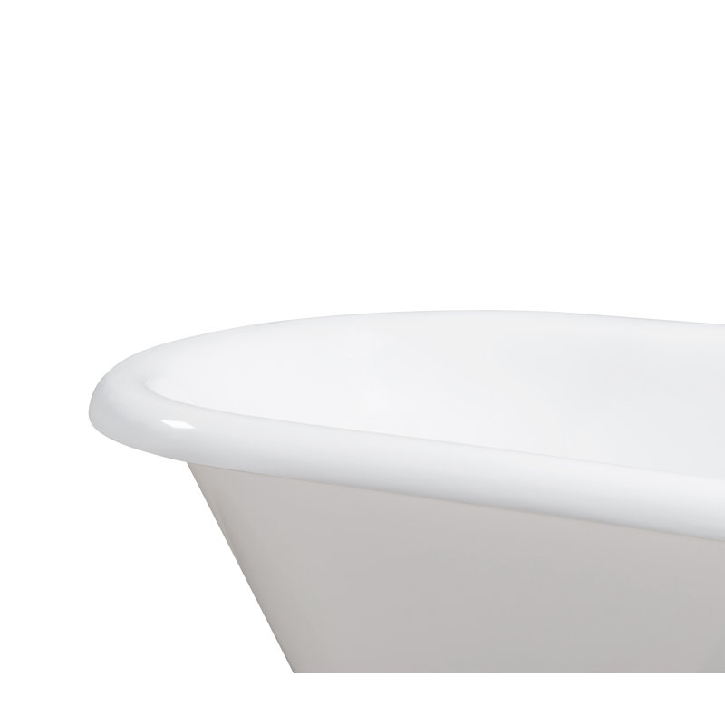 Baignoire de trempage sur pattes 66 "Streamline, Chrome poli, Chrome poli