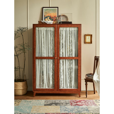 French-Style Retro Solid Wood Wardrobe